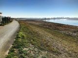 Wassersportheim Gatow: Erst mal ne Wurst, dann noch nach Hause. War trotz der Qual ein super Tag draußen in der Sonne auf dem Rad Beginnende Morgenröte über der Elbe. Herrlich!